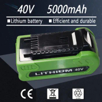 Rechargeable Battery For Greenworks 40V 5000mAh 29252,22262, 25312, 25322, 20642, 22272, 27062, 21242