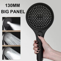 New Big Panel 3 Modes Adjustable Shower Head High Pressure Large Flow Water Saving Nozzle Rainfall Showers Bathroom Accessories