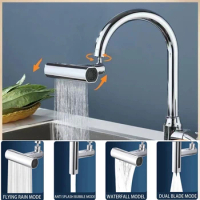 New Faucet Extenders 4 Modes Kitchen Faucet 720° Swivel Sprayer Head Bathroom Basin Water Tap Extender Rainfall Sink Mixer