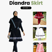 AZMAYRA Diandra Skirt - Rok Celana Lycra Spandex Premium Muslimah Dewasa Casual Bahan Lembut Halus T