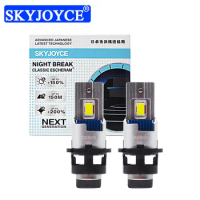 2024 SKYJOYCE D2S D4S LED Headlight Bulbs Replace HID D2S D4S Canbus D2R D4R Xenon Bulbs 90W LED D2 D4 Car Lamp Light Plug&amp;Play
