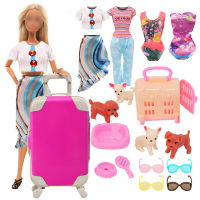 ตุ๊กตาเสื้อผ้ารองเท้าอุปกรณ์เสริมกระเป๋าเดินทางกระเป๋าเดินทางของเล่น Fit สำหรับตุ๊กตา Barbies,Ken Doll16 BJD &amp; Blythe ของเล่นสำหรับหญิง