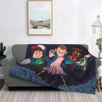 Stranger Things TV Eleven Artwork Portable Warm Throw Blankets for Bedding Travel