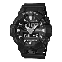 Casio Jam Tangan Pria Casio G-Shock GA-700-1BDR Men Digital Analog Dial Black Resin Band