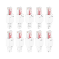 10 x Network Connectors Tool-Free RJ45 CAT6 LAN UTP Cable Plug Without Tools Cat5 Cat7 Installation Cable Patch