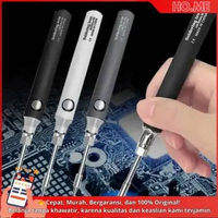 [HO.ME] Set Solder Elektrik – Adjustable Temperature USB 8W – Alat Las Elektronik Portable Hitam