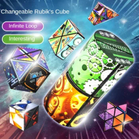 New Infinite Flip Magic Cube Puzzle Stress Relief Cube Adult Relax Tool 3D Kaleidoscope Infinite Flip Child's Toys Fingertip Toy
