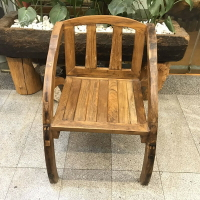 東南亞泰國實木單人柚木沙發椅子休閑椅陽臺扶手椅靠背椅