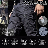 [S-5XL]男大尺碼工作長褲 褲子工裝褲IX9戰術褲 戶外男士迷彩褲訓練褲多口袋長褲 男吸濕排汗耐磨工作長褲