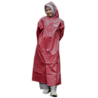 j as hujan hijab Jas Hujan Wanita Model Dress Full Sealing Press Anti Angin Anti Bocor