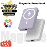 50000mAh MagSafe Power Bank 20W Powerbank Magnetic Wireless Fast Charging External Battery Pack Type-C For iPhone13 14 15 Xiaomi
