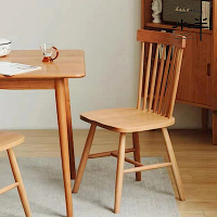 【小半家具】溫莎椅 北歐白橡木實木餐椅/休閒椅 2入組 (H014344645)