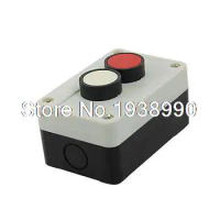 Red White Head Momentary Switch Push Button Station Box