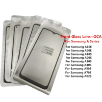 TOP QC for Samsung Galaxy A20e A10s A20s A30s A40s A50s A70s A02s LCD Front Touch Screen Lens Glass with OCA Replacement