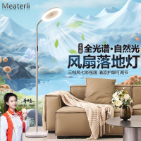 開發票 落地燈 立燈 風扇燈北歐ins落地燈奶油風學習閱讀簡約臥室學生辦公書房寢室燈-快速出貨