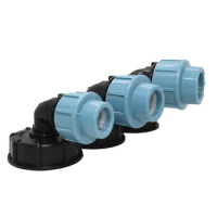 IBC Tank Adapter Dia 20mm 25mm 32mm Garden Pipe Elbow Outlet Connector Water Splitter IBC Tank Adapter Plastic Water Parts