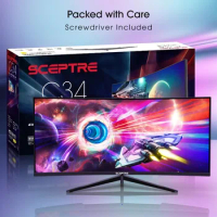 Sceptre 34-Inch Curved Ultrawide WQHD Monitor 3440 x 1440 R1500 up to 165Hz DisplayPort x2 99% sRGB 1ms Picture by Picture