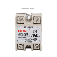 Solid State Relay SSR-60DA 60A 3-32V DC TO 24-380V AC SSR 60DA Relay Solid State (2pcs/lot)