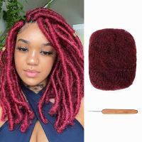 Afro Kinkys Bulk Human Hair 100% Human Hair for Dreadlock Extensions Repair Locs Afro Kinky Hair for