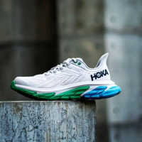 SEPATU HOKA CLIFTON EDGE GREY LIST BLUE GREEN PRIA