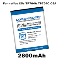 LOSONCOER NBL-43A2300 2800mAh Battery For neffos C5s TP704A TP704C C5A TP703A Li-ion bateria with phone stander for gift