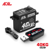 AGFRC A80BHMW V2 Steel Gears 40KG Programmable Waterproof BLS RC Steering Servo For 1/10 Scale Car Crawler Buggy Truck Off-Road