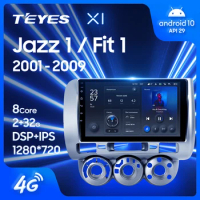 TEYES X1 For Honda Jazz 1 GD 2001 - 2008 Fit 2001 - 2009 Car Radio Multimedia Video Player Navigation GPS Android 10 No 2din 2 din dvd