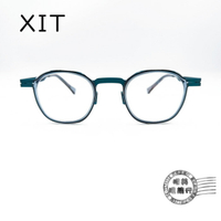 ◆明美鐘錶眼鏡◆ XIT eyewear C017 133 圓形霧藍色手工鏡框/光學鏡框
