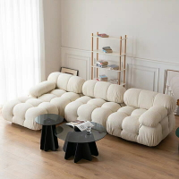 優樂悅~北歐奶油云朵沙發單人戶型客廳臥室設計師方塊豆腐塊模塊創意組合
