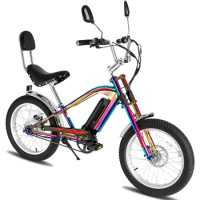 20" Electric Bike, Motorcycle Ebike with 250W Brushless Motor, 20"x3.0" Fat Tire Cruiser E-Bike for Adults, Chopper Style