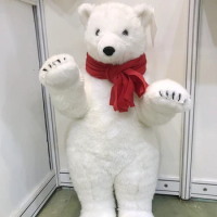 Polar Bear Plush Toy Doll Teddy Bear Comfort Cloth Doll Cute Christmas Gift for Girlfriend