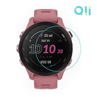 手錶保護貼 Qii GARMIN Forerunner 255S/255S Music 玻璃貼 (兩片裝) 【愛瘋潮】