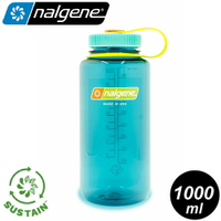【Nalgene 美國 寬嘴水壺 1L(Sustain永續系列)《蔚藍》】2020-0432/運動水壺/隨身水壺/環保水壺
