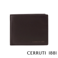 【Cerruti 1881】義大利頂級小牛皮12卡短夾皮夾 CEPU05710M(咖啡色 贈禮盒提袋)