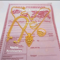 (COD) 1 Set Perhiasan Wanita Terbaru, Perhiasan Dewasa Titanium 1 Set komplit, Perhiasan Wanita Anti