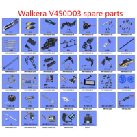 Walkera V450D03 RC Helicopter Spare Parts Propeller Motor Servo Gear ESC Receiver Axis Rotor Clip Frame Landing Rotary Head