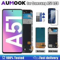 Super AMOLED LCD For Samsung A51 Touch Screen Digitizer Assembly Tested Display For Samsung A51 LCD With Frame SM-A515 A515F