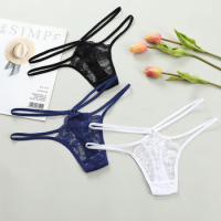 Sexy Thongs Women Sexy Lace Underpants S-L Low-Rise G-string Underwear Sexy Hollow Out Transparent Thongs Female Panty Lingerie
