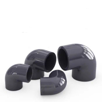 1PCS PVC Elbow 90 Degree Right angle Water Pipe Connector Fish tank Plastic Drain pipe Black 20 25 32 40 50 63mm ID