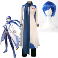 Anime Vocaloid Kaito Cosplay Costume And Wig Virtual Singer Miku's Eldest Brother Stage Costumes Kaito Formula Clothes