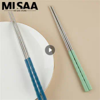 Chinese Chopsticks Stainless Steel High Temperature Resistant Household Kitchen Accessories Tableware Food Contact Grade 5 Color