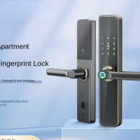 Smart fingerprint lock anti-theft entrance wooden door gate electric semi-automatic household electric password lock