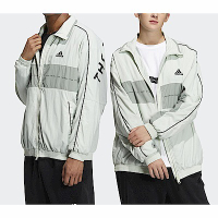 Adidas Word Woven Jkt [IA9427] 男女 立領外套 運動 訓練 透氣 舒適 亞洲版 灰綠