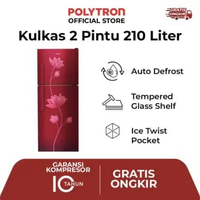 POLYTRON Kulkas 2 Pintu Metallic 210 liter PRB 219R