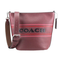 【COACH】中型包-新款皮革手提/肩背/斜背水桶包(葡萄紫)