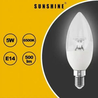 陽光 - [2件優惠裝] LED燈膽(無尾導光柱椒膽) - 5W / E14細螺頭 / 白光6500K #LED蠟燭燈膽 #LED燈泡 (LCANH-5E14D)