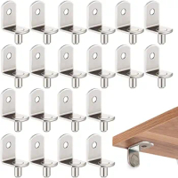 20Pcs Shelf Brackets Support Studs Pegs Pin Shelves Seperator Fixed Cabinet Cupboard Furniture Shelf Wall Mount Bracket Holder