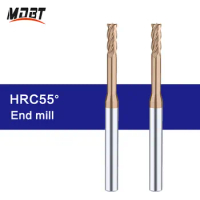 HRC55 End Mill Precision Miniature CNC Cutters Deep Groove Carbide End Mill Long Neck Fraise For Metal Bit