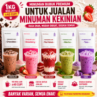 OBS Bubuk Minuman Premium 1KG | Chocolate Strawberry Red Velvet Matcha Taro Coklat