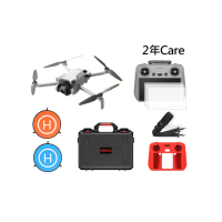 【DJI】Mini 4 Pro長續航暢飛套裝+2年CARE+氣密箱+停機坪+螢幕鋼化貼+遙控器保護套+背帶(公司貨 電池45分)